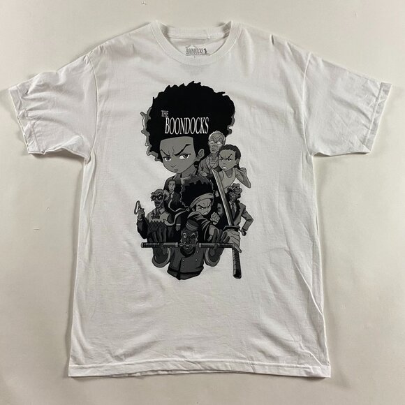 NWOT The Boondocks TV Series Promo T Shirt Men's Large White Cotton - Picture 1 of 9